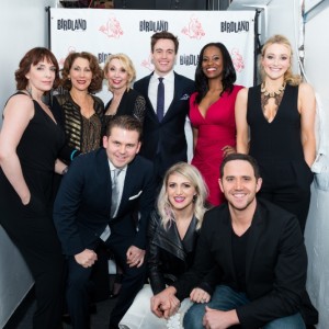 (Back row, left to right) Broadway Belts for PFF! cast members, Julia Murney, Randy Graff, Julie Halston, Erich Bergen, Zakiya Young, Betsy Wolfe (Front row, left to right) Bobby Creighton, Annaleigh Ashford, Santino Fontana. The Tony award-winning cast performed at the Broadway Belts for PFF! fundraiser to benefit the Pulmonary Fibrosis Foundation at Birdland in New York City on February 23, 2015. Photo by Mike Sheehan. (PRNewsFoto/PFF)