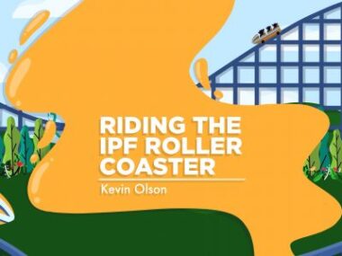 preparing for lung transplant | A banner for Kevin's column, depicting a roller coaster winding through a forest.