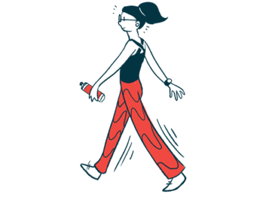 Pulmonary Fibrosis Foundation | Pulmonary Fibrosis News | PFF Walk | illustration of woman walking