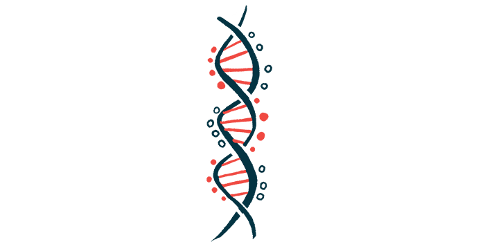 Mucin 5B genetic variant | Pulmonary Fibrosis News | vertical DNA illustration