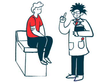 palliative care/Pulmonary Fibrosis News/doctor consulting with patient illustration