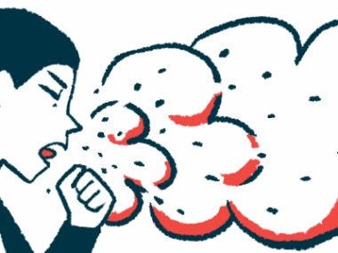 An illustration of a man coughing