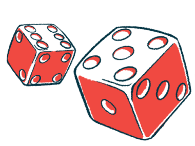 A roll of dice signifies the risk of a particular outcome in this illustration.