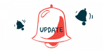 An illustration marking a news update, showing a bell with the word 