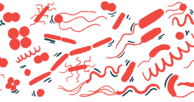 An illustration provides a close-up view of an assortment of bacteria.