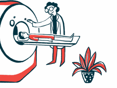 Illustration of a person undergoing an imaging scan.