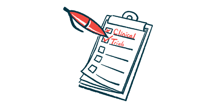 A clipboard holds a checklist that reads Clinical Trials.