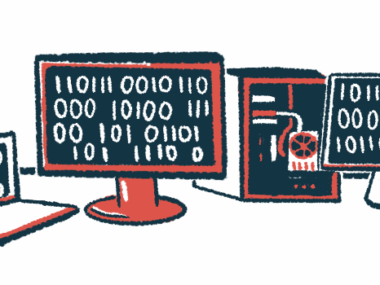 Computers display binary code.